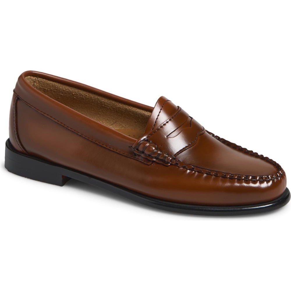 GHBass Classic Whitney Weejuns Brown Leather Penny Loafers